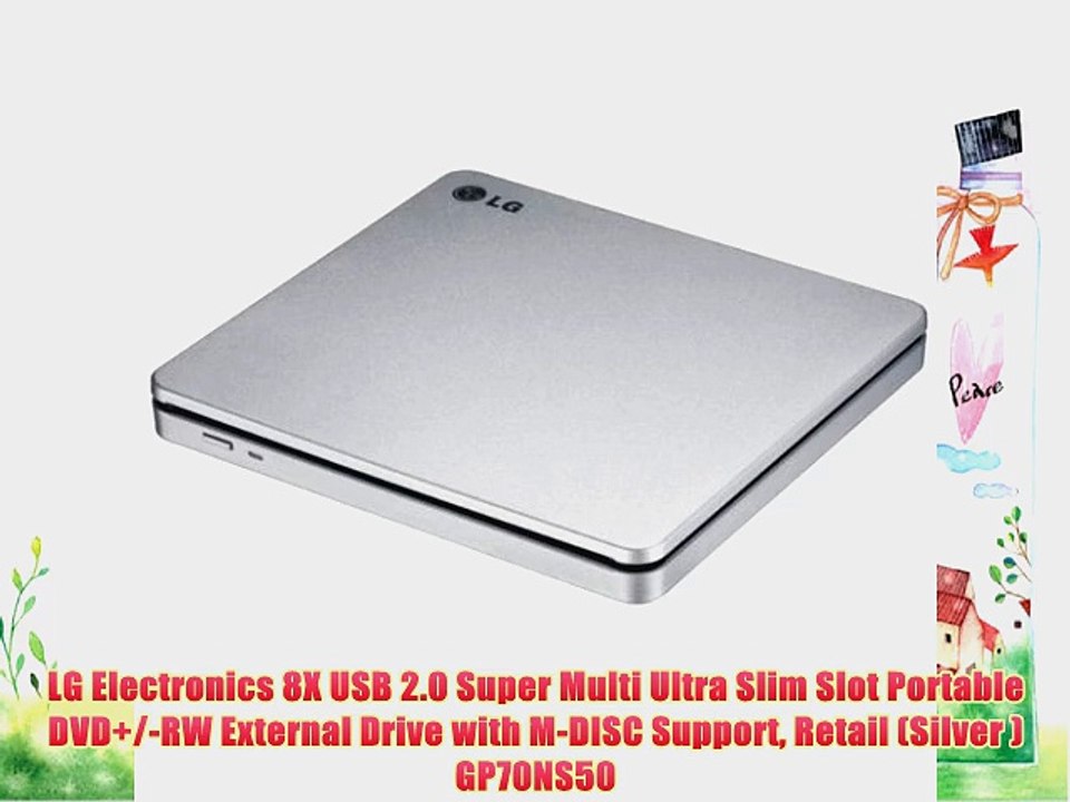 LG Electronics 8X USB 2.0 Super Multi Ultra Slim Slot Portable DVD /-RW External Drive with