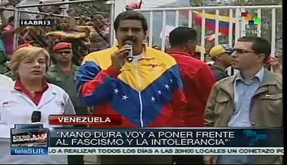 Mano dura contra el fascismo en Venezuela: Nicolás Maduro