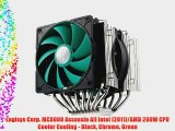 Logisys Corp. MC8000 Assassin All Intel (2011)/AMD 200W CPU Cooler Cooling - Black Chrome Green