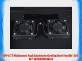 TRIPP LITE Wallmount Rack Enclosure Cooling Roof Fan Kit 120V 5-15P SRFANWM Black