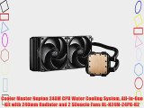 Cooler Master Nepton 240M CPU Water Cooling System All-In-One Kit with 240mm Radiator and 2