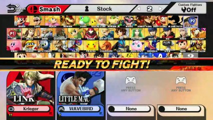DU Smash 4 Tournament - Krieger (Link) vs  Wavebird (Little Mac)- 2nd Round Winners Side