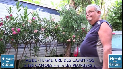 AGDE - 2015 - FERMETURE DES CAMPINGS LES CANOES ET LES PEUPLIERS