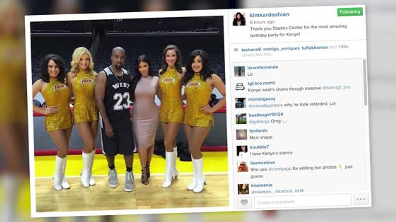 Kim Kardashian überrascht Kanye West mit einem Basketball-Geburtstag