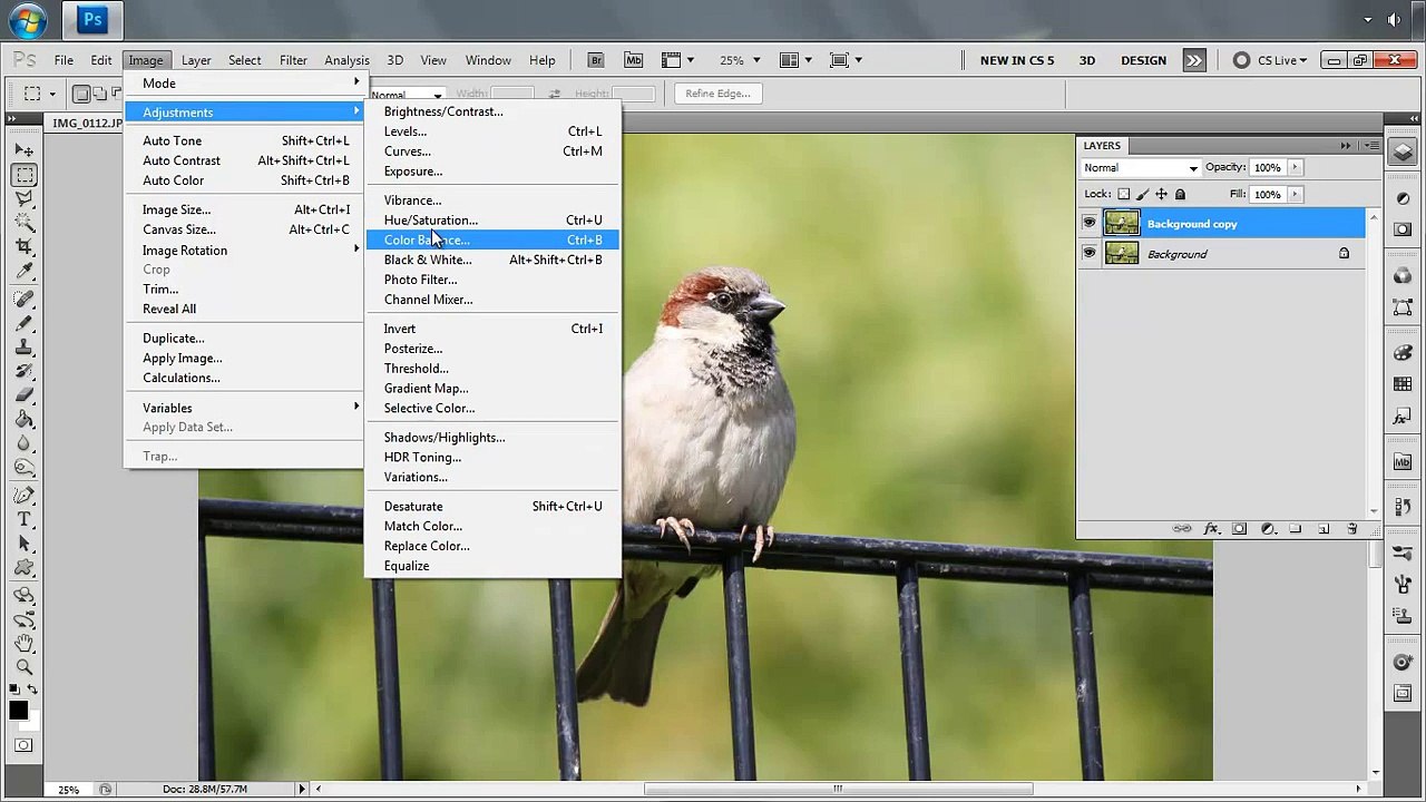 Photoshop cs5 Tutorial-Background black and white.