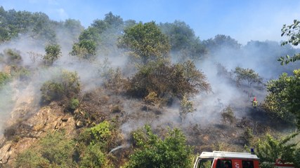 Incendie dans une ancienne carrière