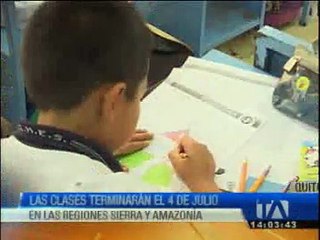 Ministerio anunció en fin del año lectivo para el 4 de julio