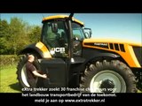 JCB fastrac 8310 met Peecon dumper eXtra trekker - het landbouw transportbedrijf van de toekomst
