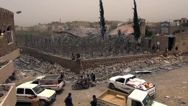 Saudi-led coalition strikes hit top military commander's house in Sanaa