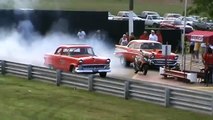 1956 Ford vs. 1957 Chevy Stick Shift Drag Race