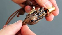 AMAZING POLYMER CLAY DRAGON - Whistle from polymer clay by Mandarin Duck Полимерная глина