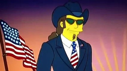 Ted nugent on the simpsons running for president