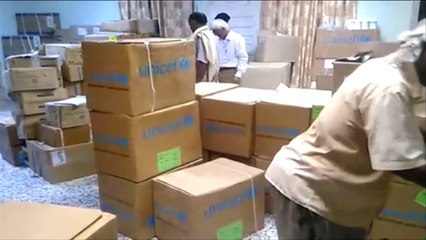 شحنة أدوية تصل لمدينة جعار في أبين