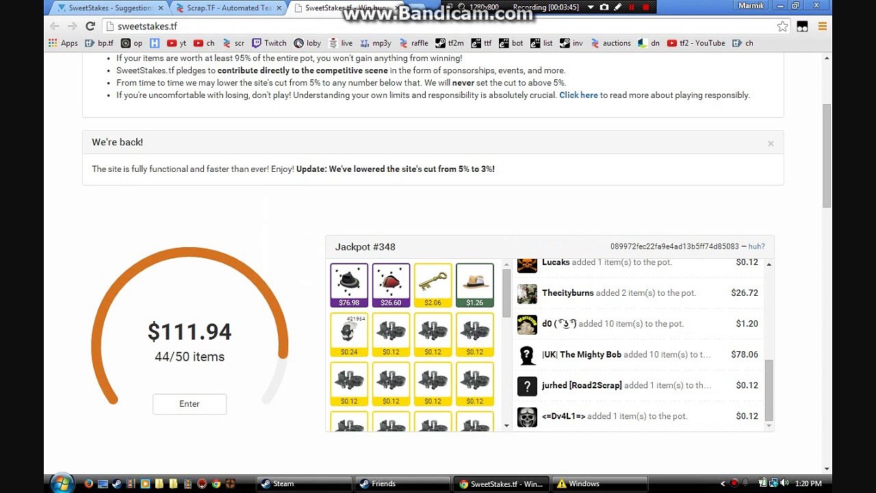 TF2 : SweetStakes.tf  :- VALVE VORLD NEWS