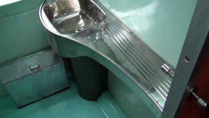 BATHROOM (NOT TOILET) INSIDE FIRST CLASS AC (1A) IN TRAIN IN INDIA