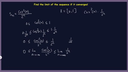 Find the limit of the sequence if it converges