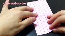 Origami =Heart message card= おりがみ=ハートのメッセージカード=折ってみた！ 2015 Origami Vol.447