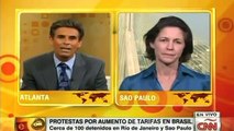 Protestas en Brasil por aumento en el transporte