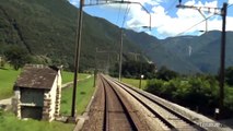 Treno in transito da Bellinzona (dalla cabina)