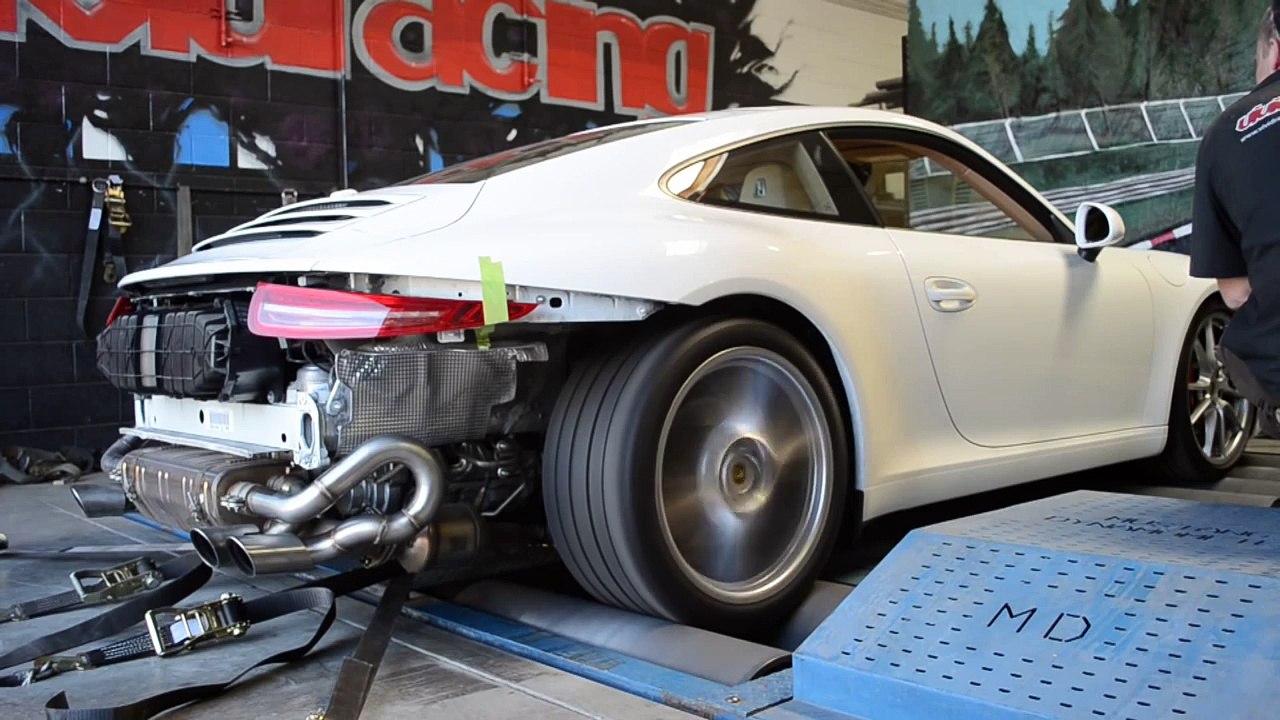 Porsche 991 Carrera S Dyno Test and Tune Exhaust Bypass Pipes