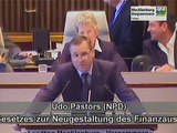 NPD Udo Pastörs Neugestaltung des Finanzausgleichgesetzes Teil 1