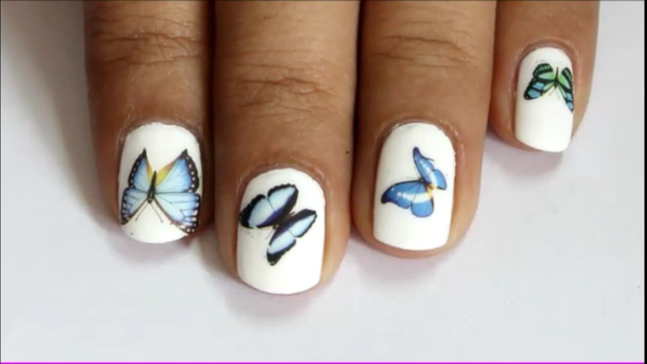 Butterfly Nail Designs using Water Decals - With superWOWstyle!