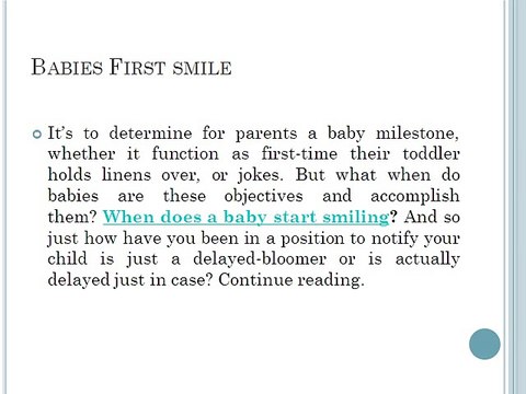 when do babies start smiling