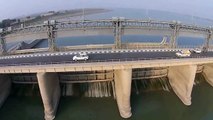 Kotri Bridge Indus river Pakistan aerial View