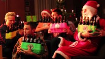 Santa Claus Is Coming To Town on Beer Bottles - by Bottle Boys