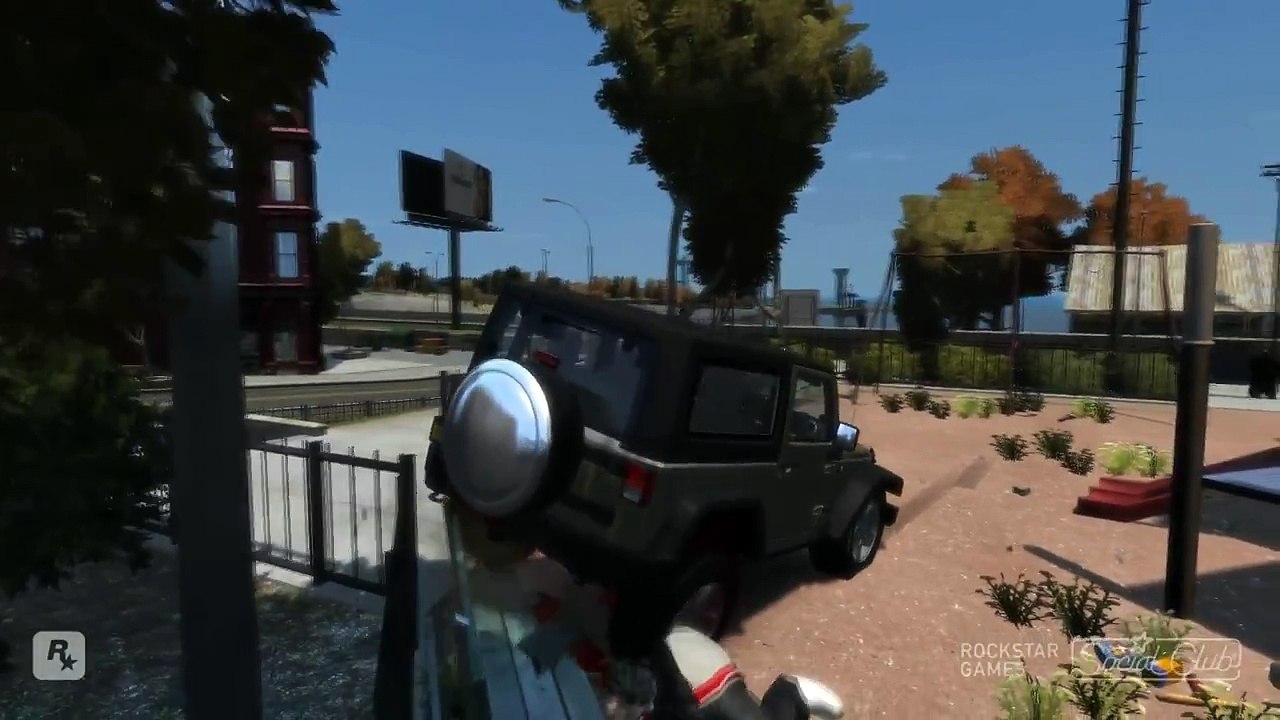 GRAND THEFT AUTO IV JEEP WRANGLER RUBICON CRASH TESTING HD