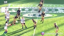 Rugby à 7 Georgia Page plaque deux adversaire malgré un nez cassé