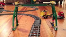 LEGO Cargo Train Crashes into LEGO Passenger Train - Motorway Towaway Saves the Day!