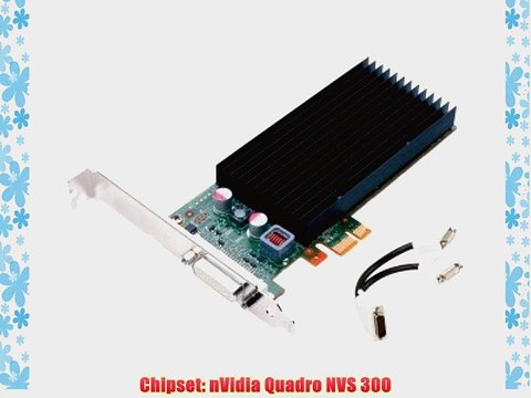NVIDIA NVS 300 by PNY 512MB GDDR3 PCI Express Gen 2 x1 DMS-59 to Dual DVI-I SL or VGA Profesional