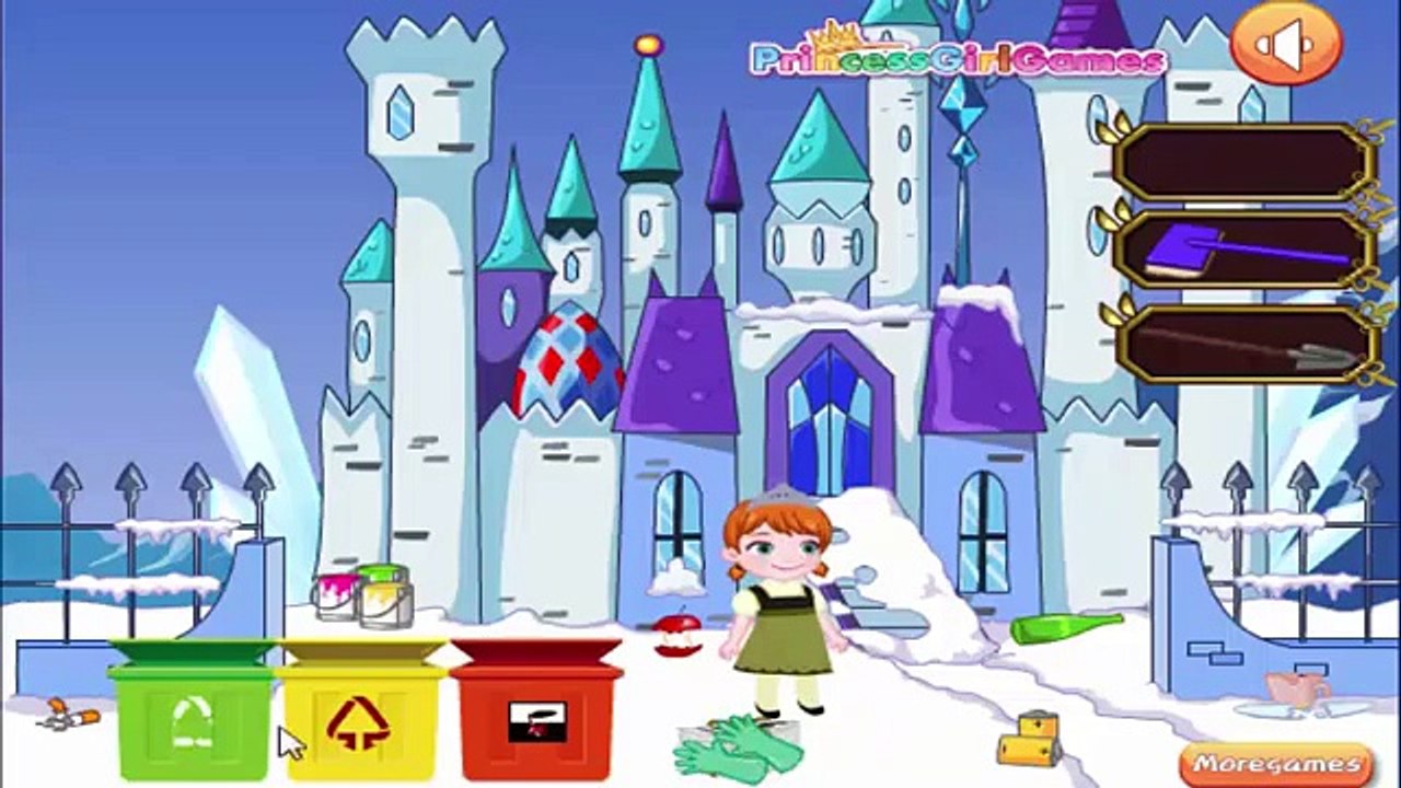 Disney Frozen Game - Baby Anna Make a Snowman - New Game For Children