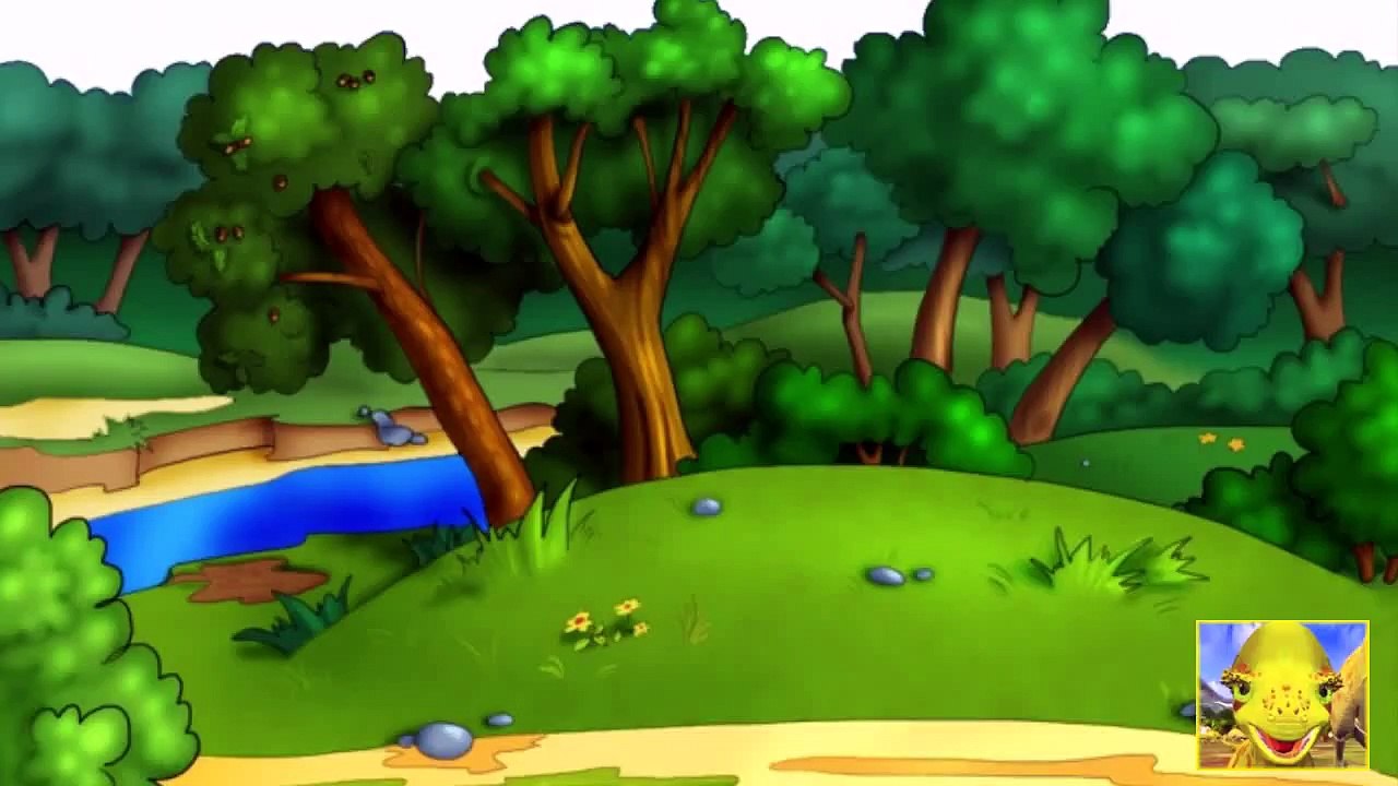 Dinosaurs cartoon. Dinosaurs Tyrannosaurus Rex vs Tyrannosaurus Rex