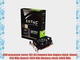 Zotac GeForce GTX 660 2GB GDDR5 PCI Express 3.0 HDMI DVI DisplayPort SLI Ready Graphics Card