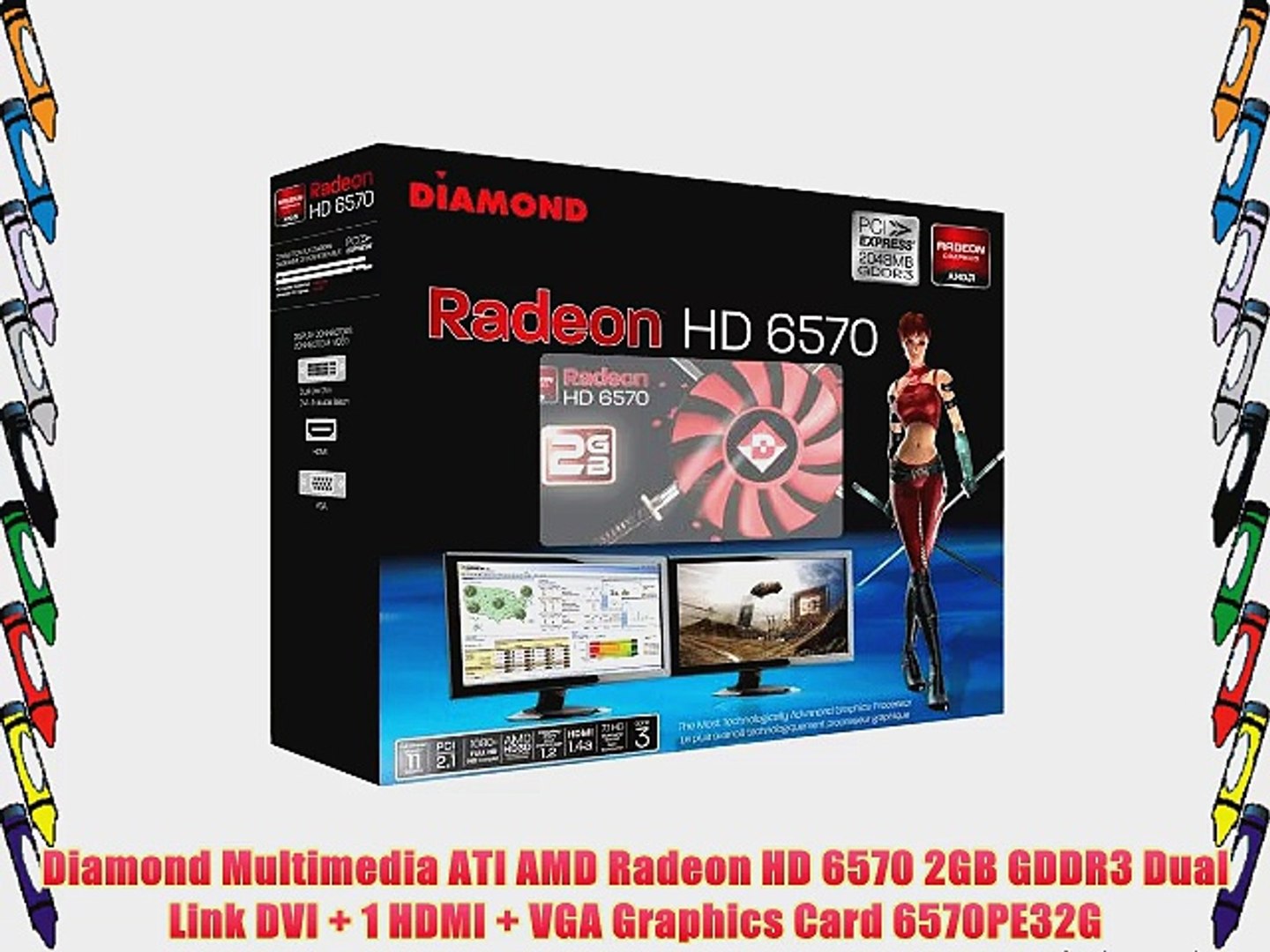 Diamond Multimedia Ati Amd Radeon Hd 6570 2gb Gddr3 Dual Link Dvi 1 Hdmi Vga Graphics Card Video Dailymotion