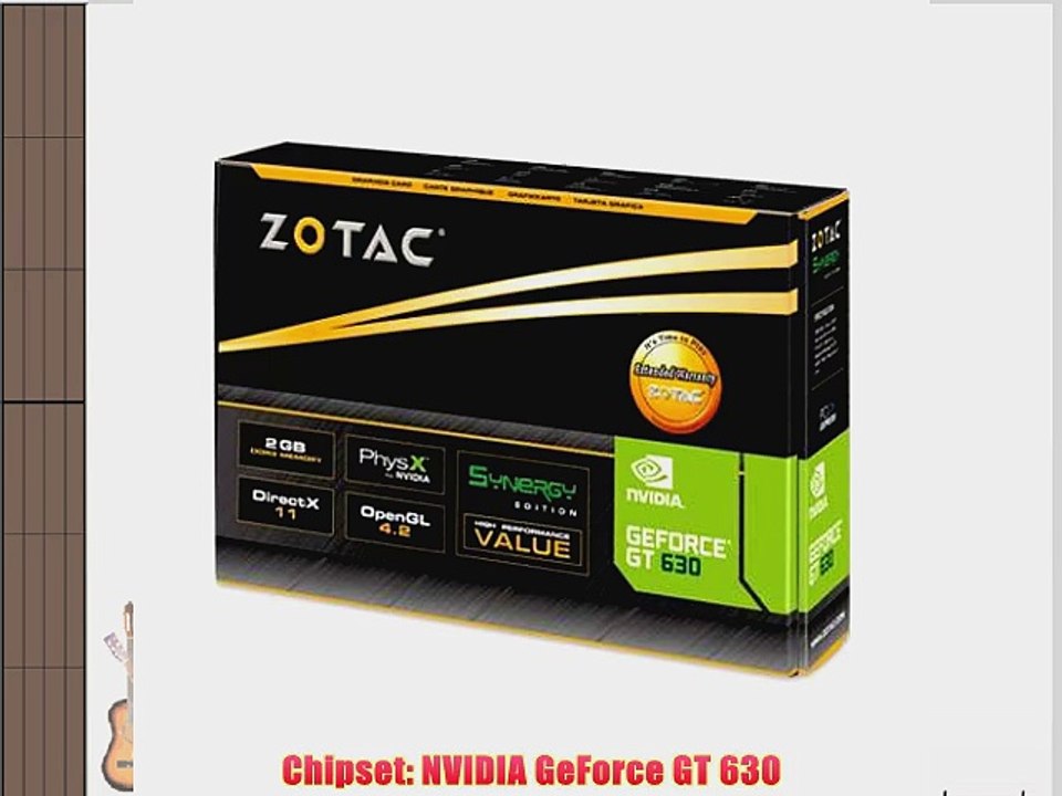 ZOTAC Synergy Edition NVIDIA GeForce GT 630 2GB GDDR3 2DVI/Mini HDMI PCI-Express Video Card