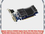 ASUS GeForce 8400 GS 512MB 64-bit DDR2 PCI Express 2.0 x16 Low Profile Ready Video Card EN8400GS