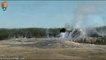 Yellowstone Super Volcano 10th May 2015.. Geyser Eruption