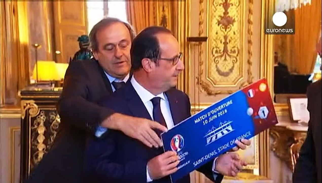 Countdown zur euro 2016: platini trifft mit hollande zusammen
