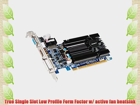 Gigabyte GeForce GT 610 2GB DDR3 PCI-Express 2.0 DVI-I/HDMI/D-SUB Low Profile Graphics Card