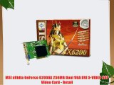 MSI nVidia GeForce 6200AX 256MB Dual VGA DVI S-VIDEO AGP Video Card - Retail