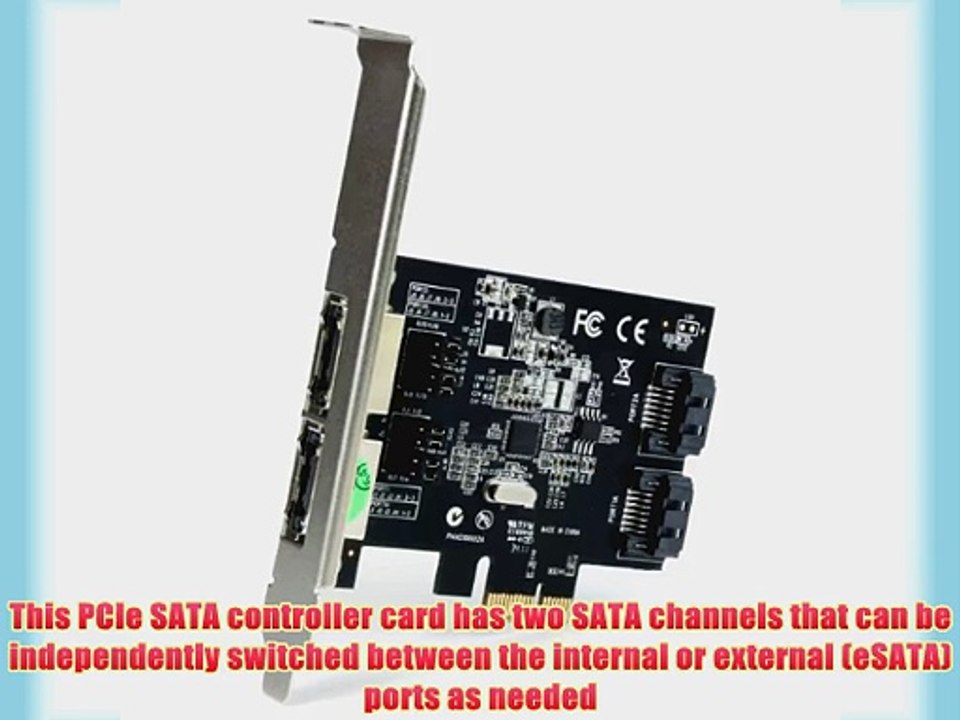 StarTech.com 2 Port PCI Express SATA 6 Gbps eSATA Controller Card - Dual Port PCIe SATA III
