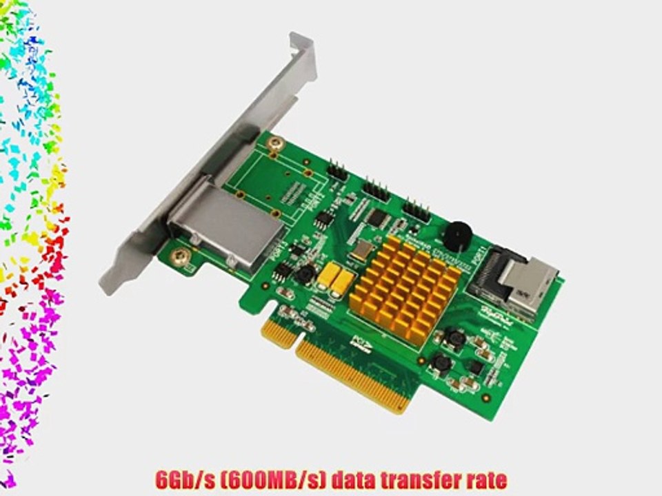 HighPoint RocketRAID 2721 4-Port Internal / 4 Port External SAS 6Gb/s PCIe 2.0 x8 RAID HBA