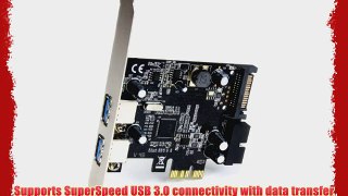 StarTech.com PEXUSB3S2E2I 4 Port USB 3.0 PCI Express PCIe Controller Card - 2 Ext 2 Int with
