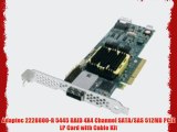 Adaptec 2228800-R 5445 RAID 4X4 Channel SATA/SAS 512MB PCIE LP Card with Cable Kit
