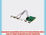 StarTech.com 4 Port PCI RS232 Serial Adapter Card with 16550 UART (PCI4S550N)