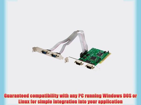StarTech.com 4 Port PCI RS232 Serial Adapter Card with 16550 UART (PCI4S550N)