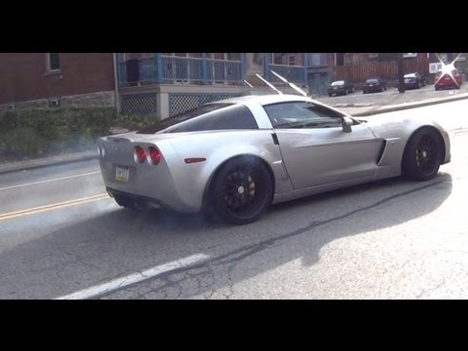 Corvette Z06 Tire Smoking Acceleration!